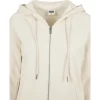 Top 10 👏 Mode- Lifestyle Femme Urban Classics Sweatshirt Femme Urban Classics Organic Terry Zip BLANC 🎁 22