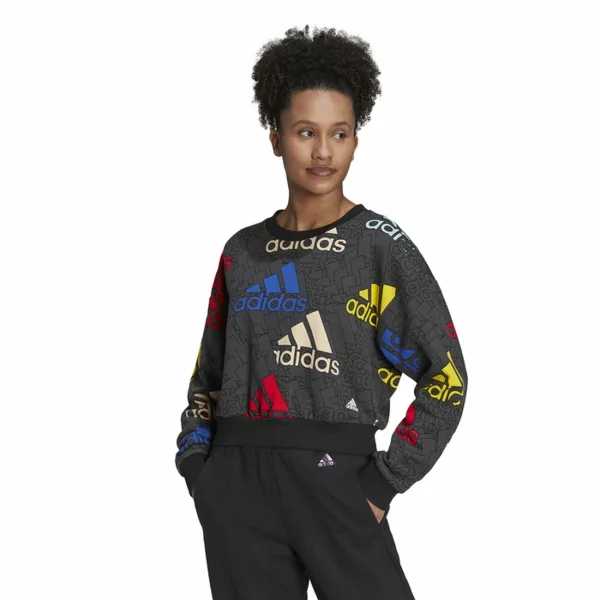 Nouveau 😀 SWEAT 👕 SHIRT Multisport Femme ADIDAS BLUV Q3 👍 1