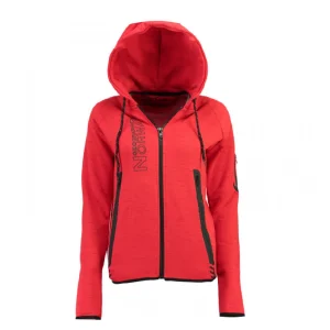 Sortie 🤩 Mode- Lifestyle Fille Geographical Norway Sweat Zippé Rouge Fille Geographical Norway Getincelle ROUGE ⭐ 16