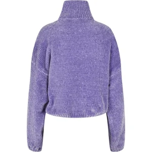 Vente flash 💯 Mode- Lifestyle Femme Urban Classics Sweatshirt Col Roulé Femme Grandes Tailles Urban Classics Chenille BLEU ⭐ 18