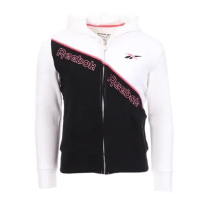 Top 10 🛒 Mode- Lifestyle Fille Reebok Sweat Zippé Noir/blanc Fille Reebok Diagonal NOIR 🤩 12