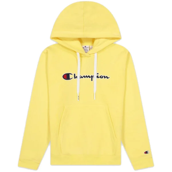 Nouveau 👏 Mode- Lifestyle Femme Champion Champion Wmns Organic Cotton Blend Script Logo Hoodie JAUNE ✔️ 5