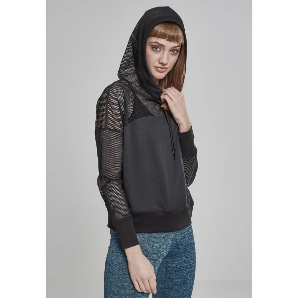 Meilleure affaire 🎁 Mode- Lifestyle Femme Urban Classics Sweatshirt Femme Urban Classic Mesh NOIR 🎉 4