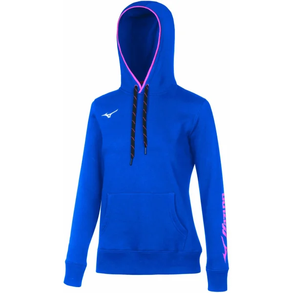 Remise 🔔 Fitness Femme Mizuno Sweatshirt À Capuche Femme Mizuno Wom BLEU 🌟 1