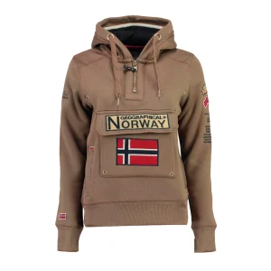 Promo 🛒 Mode- Lifestyle Fille Geographical Norway Sweat Taupe Fille Geographical Norway Gymclass New MARRON 🧨 14