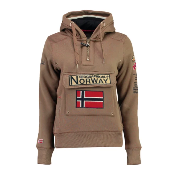 Promo 🛒 Mode- Lifestyle Fille Geographical Norway Sweat Taupe Fille Geographical Norway Gymclass New MARRON 🧨 5