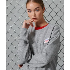 Meilleure vente 😉 Mode- Lifestyle Femme Superdry Sweat Ras-du-cou Sportstyle Femme Superdry GRIS 🧨 14