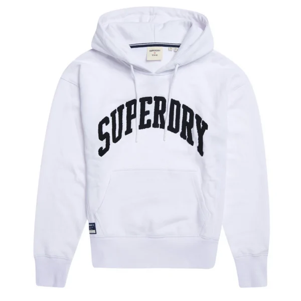 Meilleur prix 👏 Mode- Lifestyle Femme Superdry Sweat À Capuche Uni Femme Superdry Varsity Arch BLANC 🔥 4