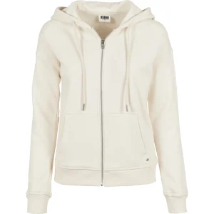 Top 10 👏 Mode- Lifestyle Femme Urban Classics Sweatshirt Femme Urban Classics Organic Terry Zip BLANC 🎁 10