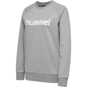 Offres 🌟 Fitness Femme Hummel Sweatshirt Femme Hummel Cotton Logo GRIS 🌟 12