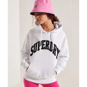 Meilleur prix 👏 Mode- Lifestyle Femme Superdry Sweat À Capuche Uni Femme Superdry Varsity Arch BLANC 🔥 16