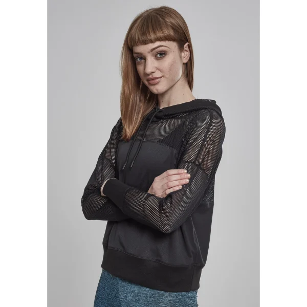 Meilleure affaire 🎁 Mode- Lifestyle Femme Urban Classics Sweatshirt Femme Urban Classic Mesh NOIR 🎉 5