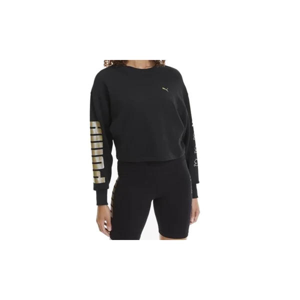 Bon marché 💯 Mode- Lifestyle Femme Puma Puma Rebel Crew Sweat Tr NOIR 😀 7