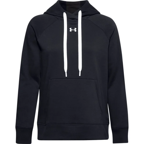 Grosses soldes 💯 Fitness Femme Under Armour Sweat À Capuche Femme Under Armour Rival Fleece Hb NOIR ✔️ 1