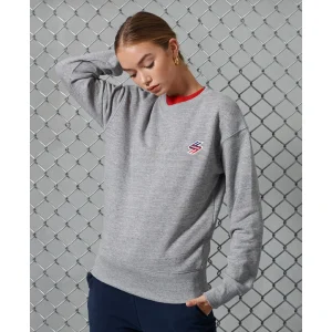 Meilleure vente 😉 Mode- Lifestyle Femme Superdry Sweat Ras-du-cou Sportstyle Femme Superdry GRIS 🧨 16