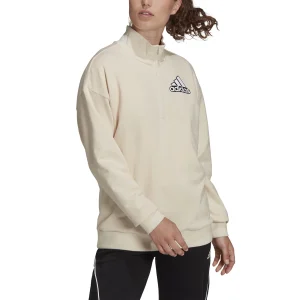 Grosses soldes 🔔 Fitness Femme Adidas Sweatshirt Femme Adidas Essentials Outlined Logo BLANC 👍 10