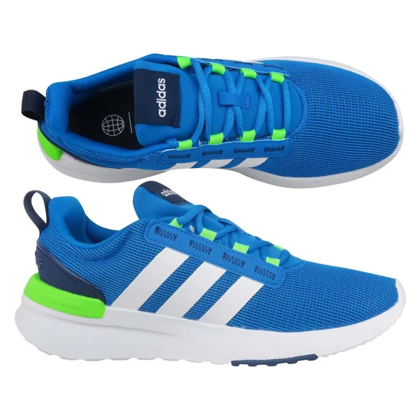 Nouveau 🔔 Enfant Adidas Adidas Racer Tr21 K BLEU 💯 5