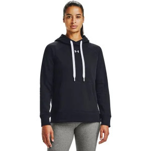 Grosses soldes 💯 Fitness Femme Under Armour Sweat À Capuche Femme Under Armour Rival Fleece Hb NOIR ✔️ 14