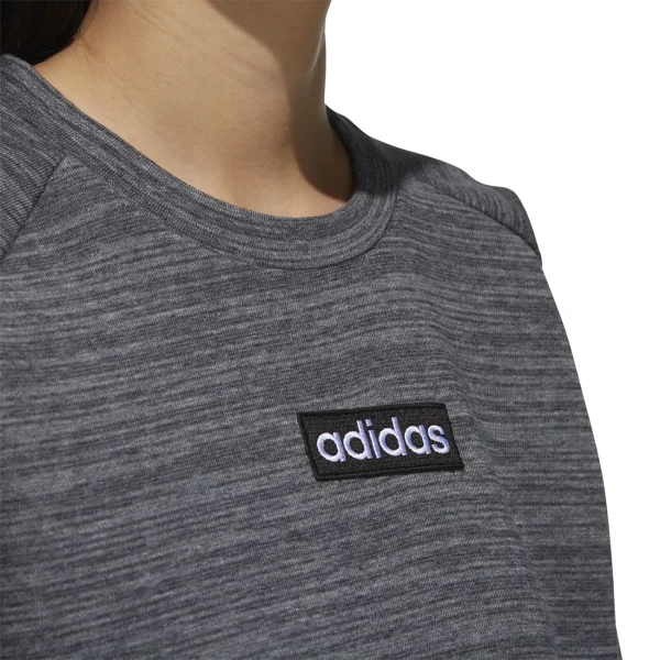 Remise 👍 Fitness Femme Adidas Sweat Femme Adidas Molleton Essentials GRIS ⌛ 1