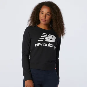 Meilleure vente 🔔 Mode- Lifestyle Femme New Balance Sweatshirt Femme New Balance Essentials Crew Fleece NOIR ✨ 10