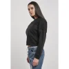 Le moins cher ✔️ Mode- Lifestyle Femme Urban Classics Sweatshirt Manches Longues Femme Dentelle Urban Classics NOIR ❤️ 20