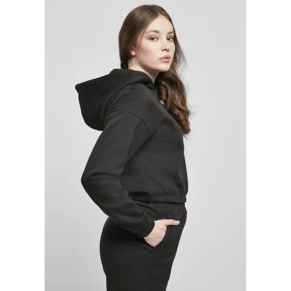 Remise ⭐ Mode- Lifestyle Femme Urban Classics Sweatshirt Femme Urban Classics Court Oversized-grandes Tailles NOIR 👏 1