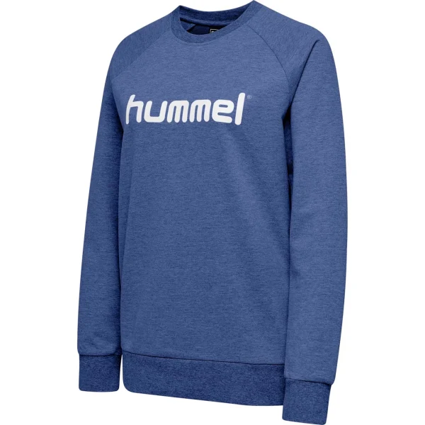 Offres 🌟 Fitness Femme Hummel Sweatshirt Femme Hummel Cotton Logo GRIS 🌟 3