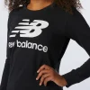 Meilleure vente 🔔 Mode- Lifestyle Femme New Balance Sweatshirt Femme New Balance Essentials Crew Fleece NOIR ✨ 22