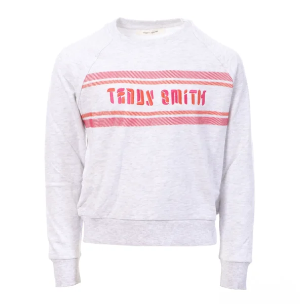 Tout neuf 🌟 Mode- Lifestyle Fille Teddy Smith Sweat Gris Clair Fille Teddy Smith Sixtine GRIS 🌟 5