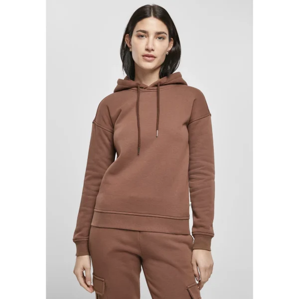 Grosses soldes 🎁 Mode- Lifestyle Adulte Urban Classics Sweatshirt Urban Classics Ladies Organic (grandes Tailles) MARRON 👍 1