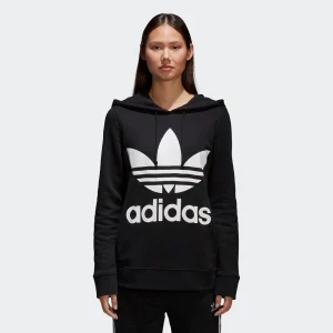 Top 10 🎉 Mode- Lifestyle Femme Adidas Adidas Trefoil Hoodie NOIR 🎉 18