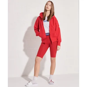 De gros 🎁 Mode- Lifestyle Femme Superdry Sweat À Capuche Zippé Femme Superdry Code Sportstyle ROUGE 👍 10