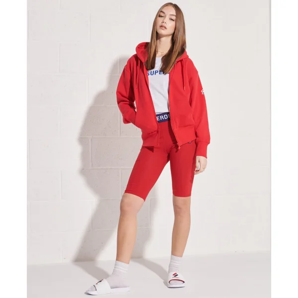 De gros 🎁 Mode- Lifestyle Femme Superdry Sweat À Capuche Zippé Femme Superdry Code Sportstyle ROUGE 👍 3